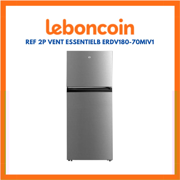 Réfrigérateur 2 portes ESSENTIELB ERDV180-70miv1, froid ventilé, Garantie 3 ans chez Boulanger Bordeaux Mérignac.
