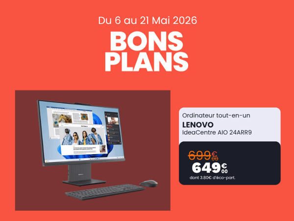 Ordinateur tout-en-un LENOVO IdeaCentre AIO 24ARR9 à 649€