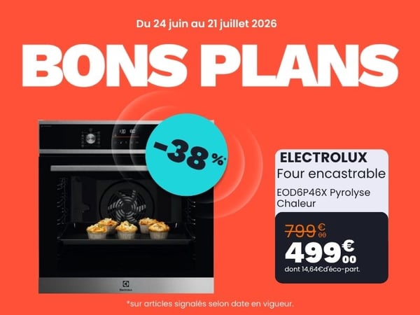 Four encastrable ELECTROLUX EOD6P46X Pyrolyse Chaleur tournante et Vapeur SteamBake 72L