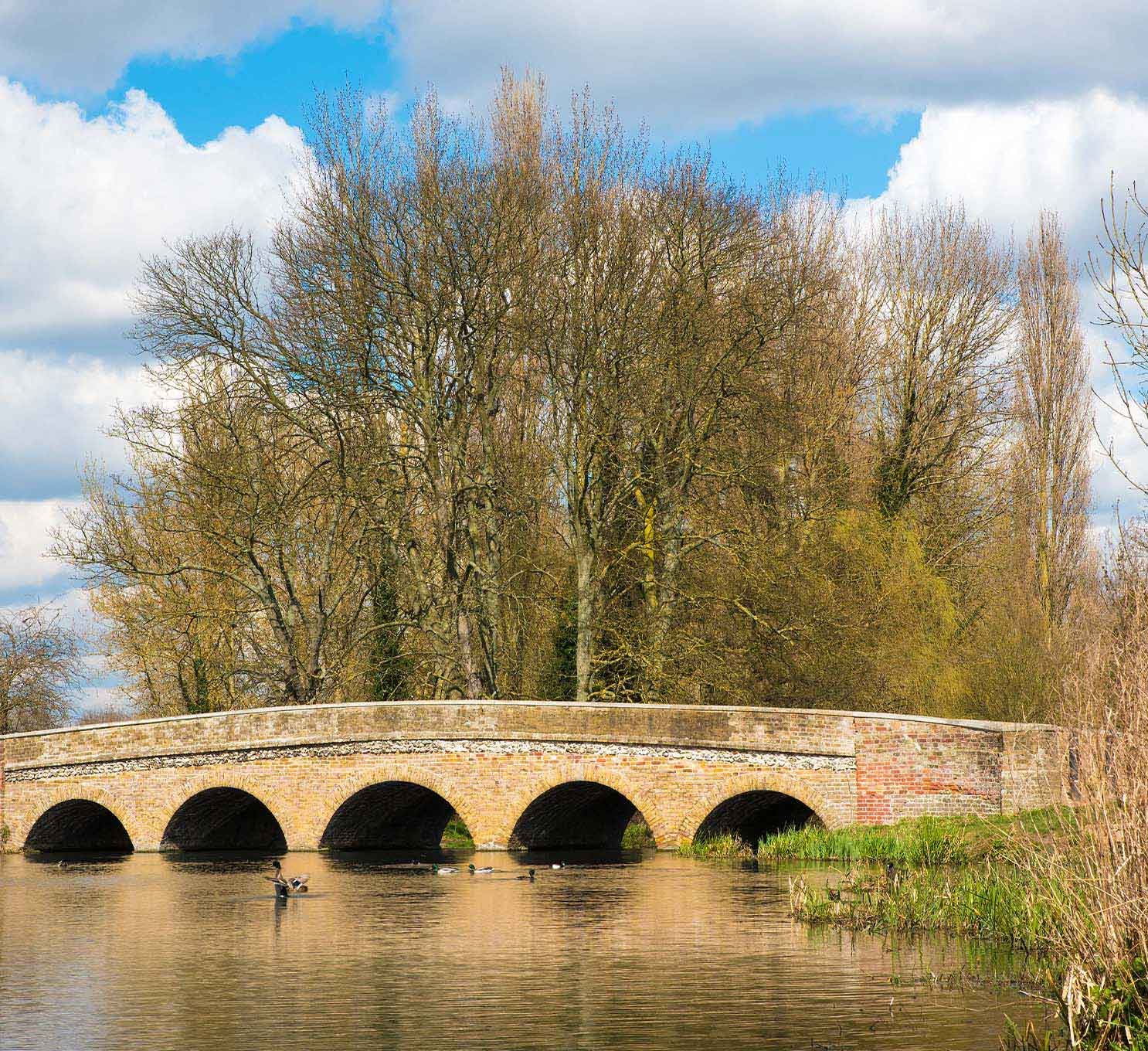 Five Arches Bridge over the river Cray in Sidcup