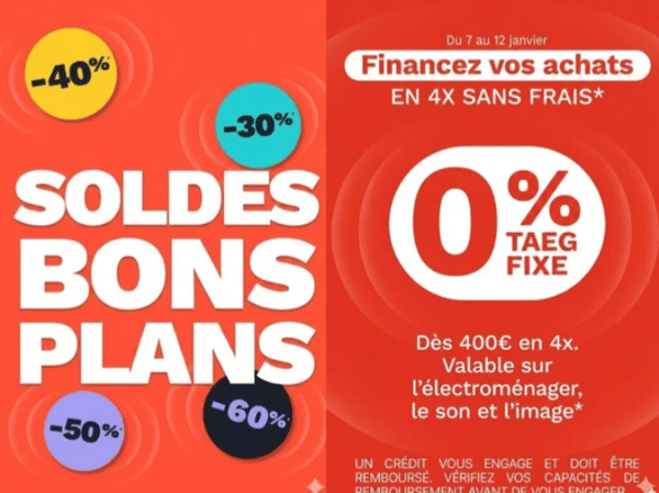 SOLDES ET FINANCEMENT SANS FRAIS