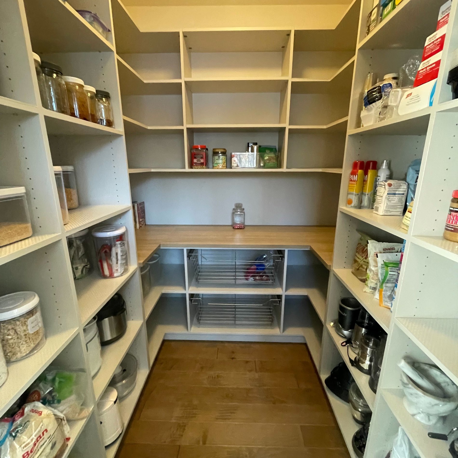 Custom Pantry with Drawers and shelves