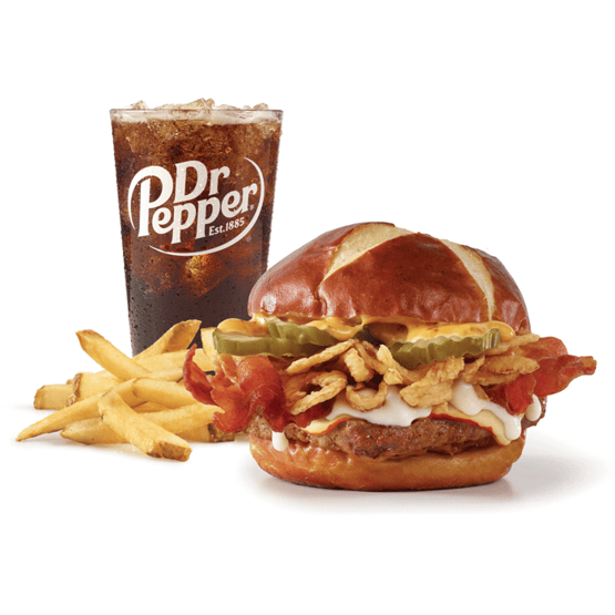 Pretzel Bacon Pub Cheeseburger Combo
