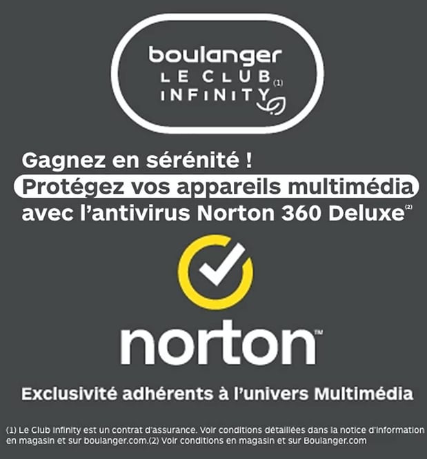 protégez vos appareils multimédia avec l'antivirus Norton 360 Deluxe dans votre magasin Boulanger Anglet