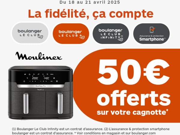 Découvrez le airfryer Moulinex à Montauban  ! Découvrez la promotion des airfryer à Boulanger Montauban