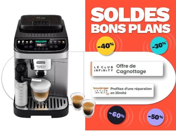 Transformez votre pause café avec une machine à café à grain pour un plaisir garanti en consommant moins ! Profitez de nos offres bons plans et soldes  du 07 janvier au 02 février chez Boulanger Bordeaux Mérignac !