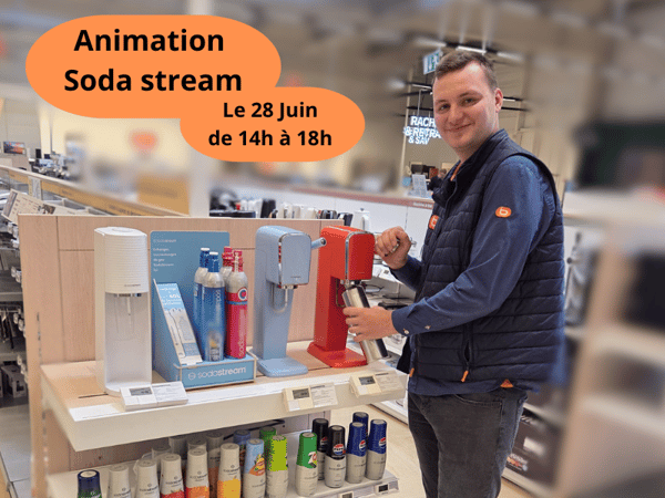 venez découvrir la soda Stream lors d'une animation dans votre Boulanger Saint-omer
