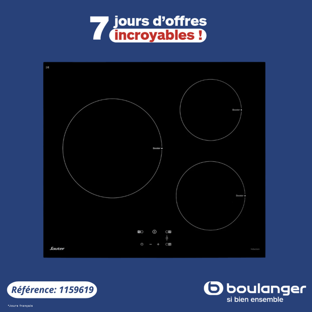 Plaque induction SAUTER SPI9362B boulanger arras