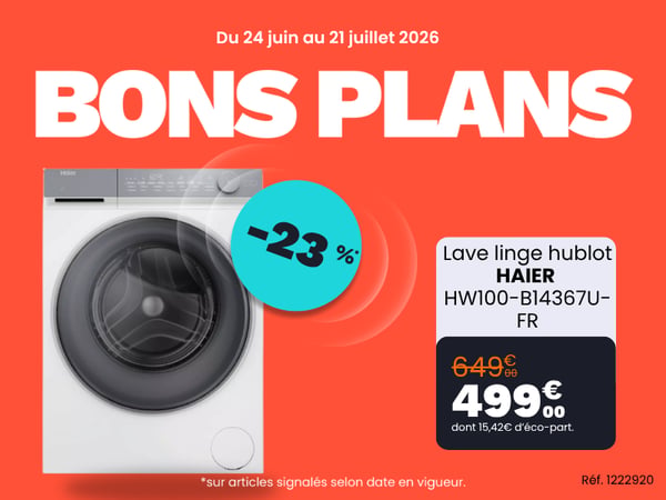Lave linge hublot HAIER HW100-B14367U-FR