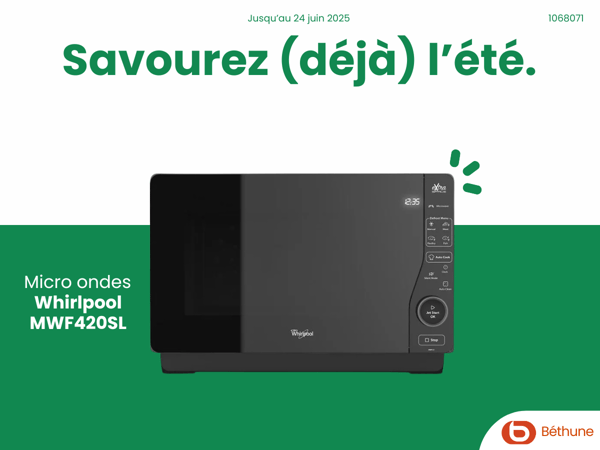 Micro ondes WHIRLPOOL MWF420SL extraspace
