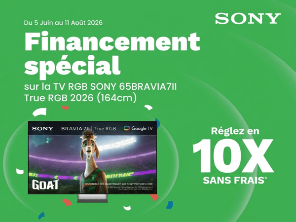 TV Sony BRAVIA 65 pouces RGB avec financement en 10 fois sans frais chez Boulanger Chambéry.