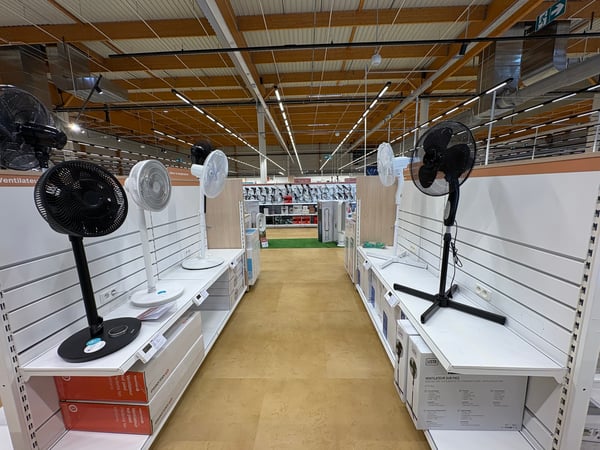 Un de nos rayons ventilateurs