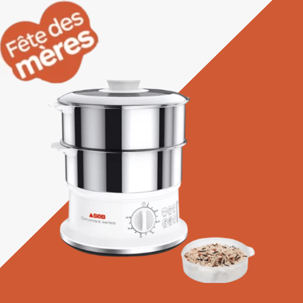 Cuiseur vapeur SEB 2 bols Inox VC145100