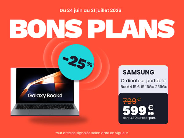 Ordinateur portable SAMSUNG Galaxy Book4 15.6' I5 16Go 256Go