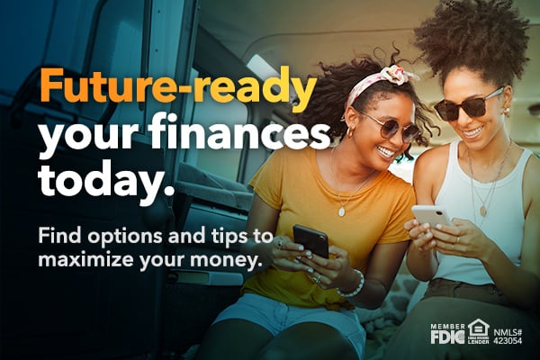 Text: Future-ready your finances today.