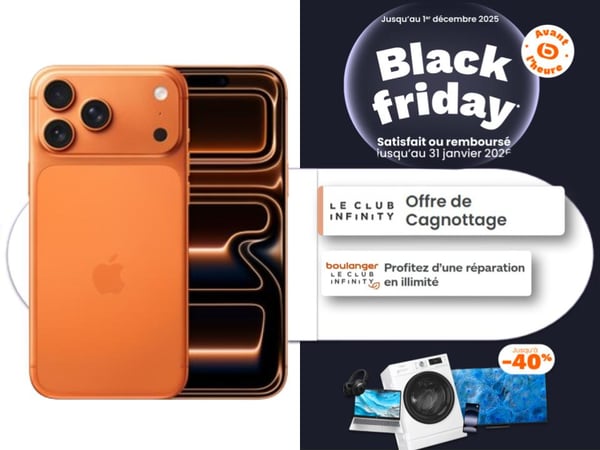 iPhone 17, 17 Pro et 17 Pro Max pour le Black Friday chez Boulanger Toulouse Colomiers – smartphone Apple, écran Super Retina XDR, puce A18 Bionic, photo haute qualité, AirPods, Apple Watch et MacBook disponibles.
Nouvelle gamme iPhone 17 disponible chez Boulanger Toulouse Colomiers – iPhone 17, 17 Pro, 17 Pro Max et 17 Air, smartphones haut de gamme Apple, modèles disponibles aussi en comparaison avec Samsung Galaxy, Google Pixel, Xiaomi et Oppo.
Apple 
Iphone Air; iPhone 17 pro
Apple Care+
Infinity Smartphone