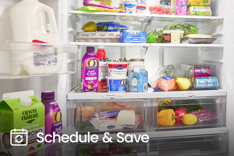 schedule and save on groceries