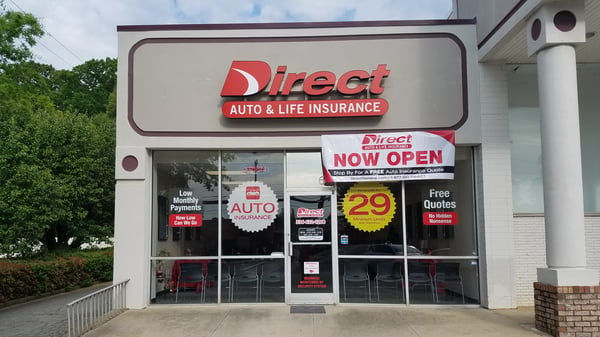 Direct Auto Insurance storefront located at  2926 W. Gate City Blvd., Greensboro