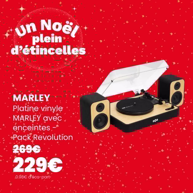 Platine vinyle MARLEY avec enceintes - Pack Revolution