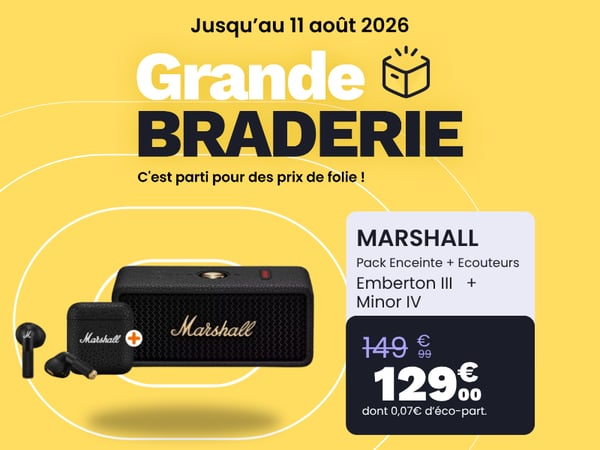 Enceinte portable MARSHALL Pack Emberton III + Minor IV Noir