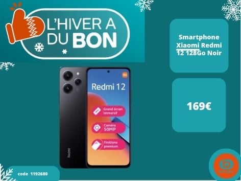 Retrouvez le Smartphone Xiaomi Redmi 12 128Go Noir dans votre magasin Boulanger Boulogne sur mer