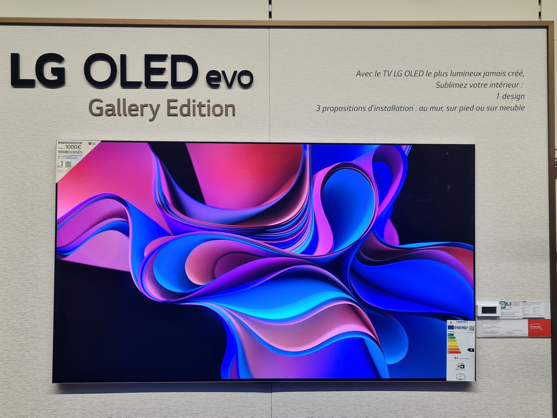 TV OLED LG OLED65G3 2023 65 pouces dans votre magasin Boulanger St Quentin Fayet