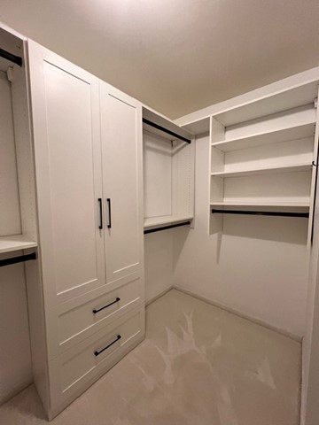 Custom Walk-In with Black Hardware