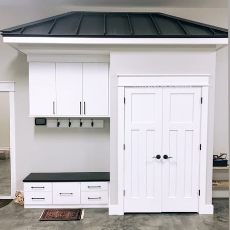 Custom cabinets and garage storage mudroom California Closets Pensacola & Panama City, FL