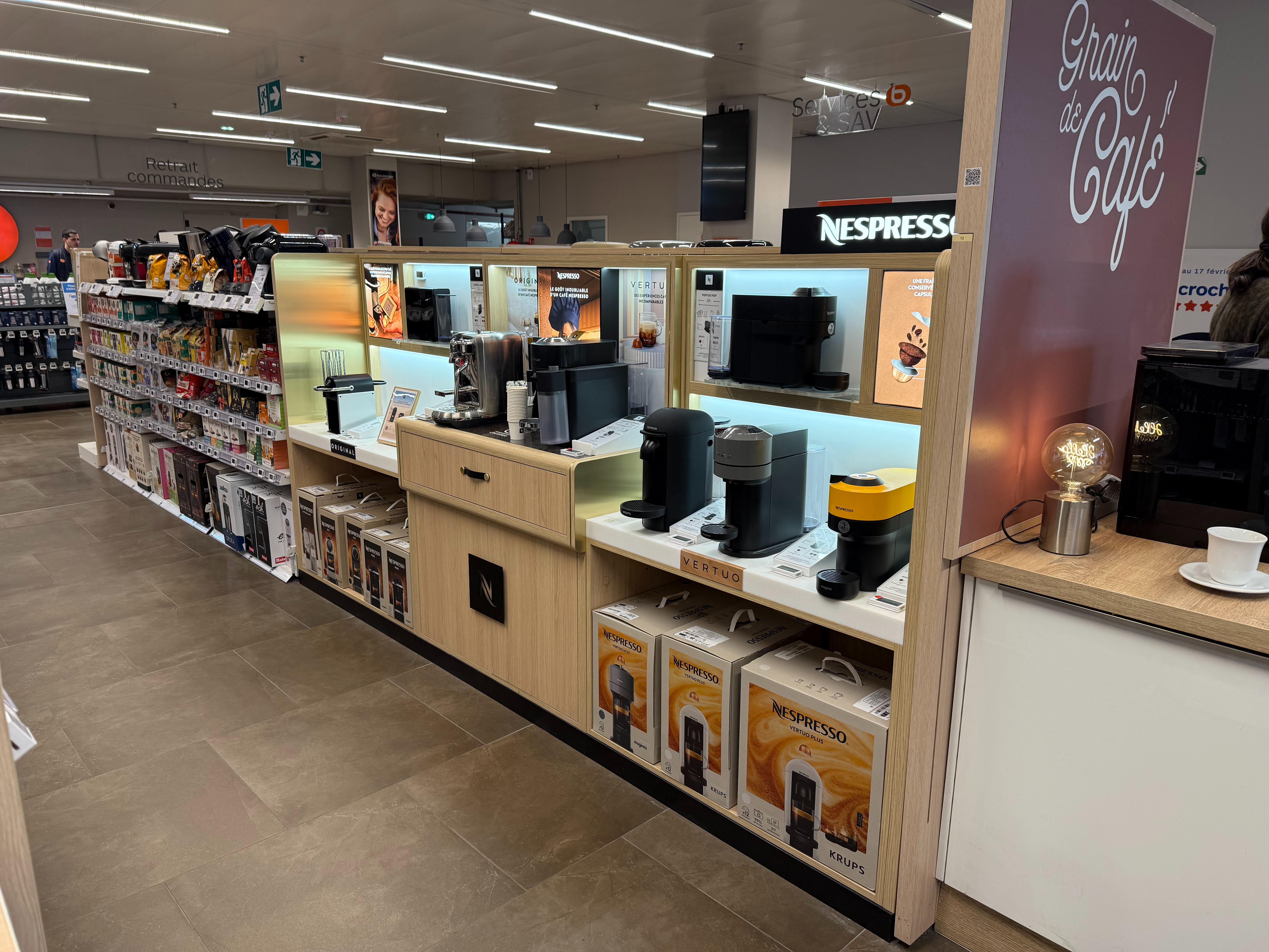 L'Espace Nespresso du magasin Boulanger Levallois So Ouest
