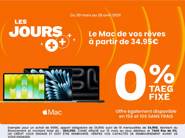 Mac Apple financement chez Boulanger Angoulême - Champniers
