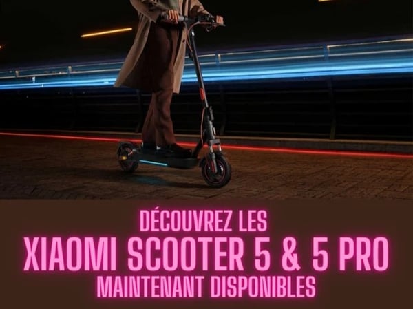 🛴 Découvrez les nouvelles trottinettes électriques Xiaomi Scooter 5 et 5 Pro chez Boulanger Chalon sur Saône!
