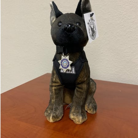 stuffed animal police dog