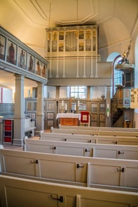 Der Innenraum der Evang. Kirche Nieder-Bessen in Lich