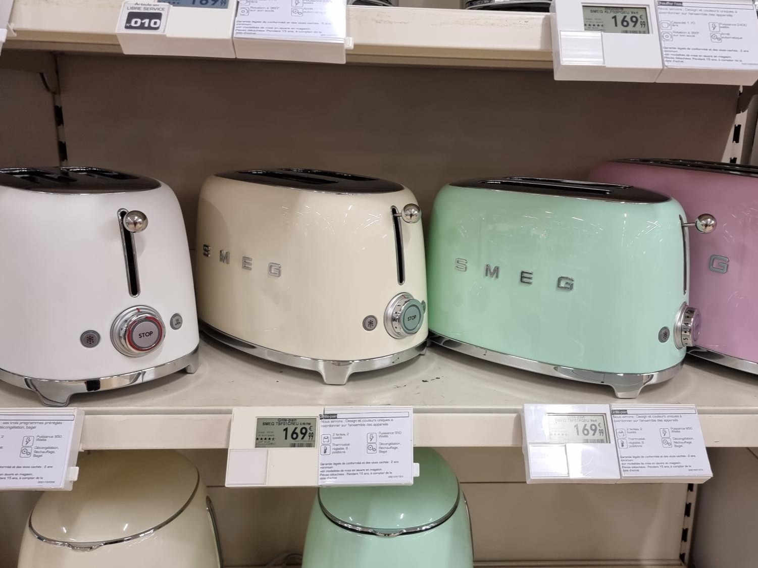 Grille pain  smeg couleur design