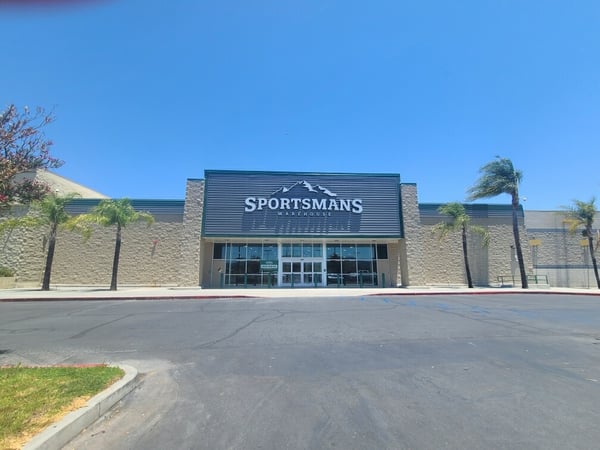 The front entrance of Sportsman's Warehouse in Murrieta