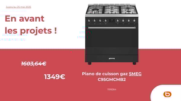 Piano de cuisson gaz SMEG C95GMCMB2