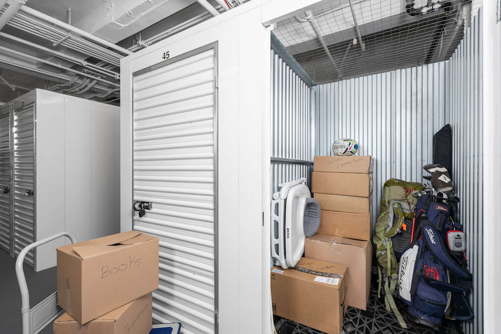 Storage unit packed with items