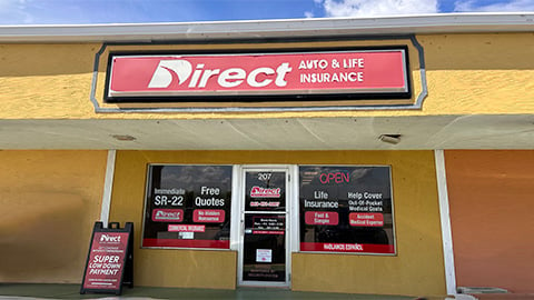Direct Auto Insurance storefront located at  207 US Highway 27 South, Sebring