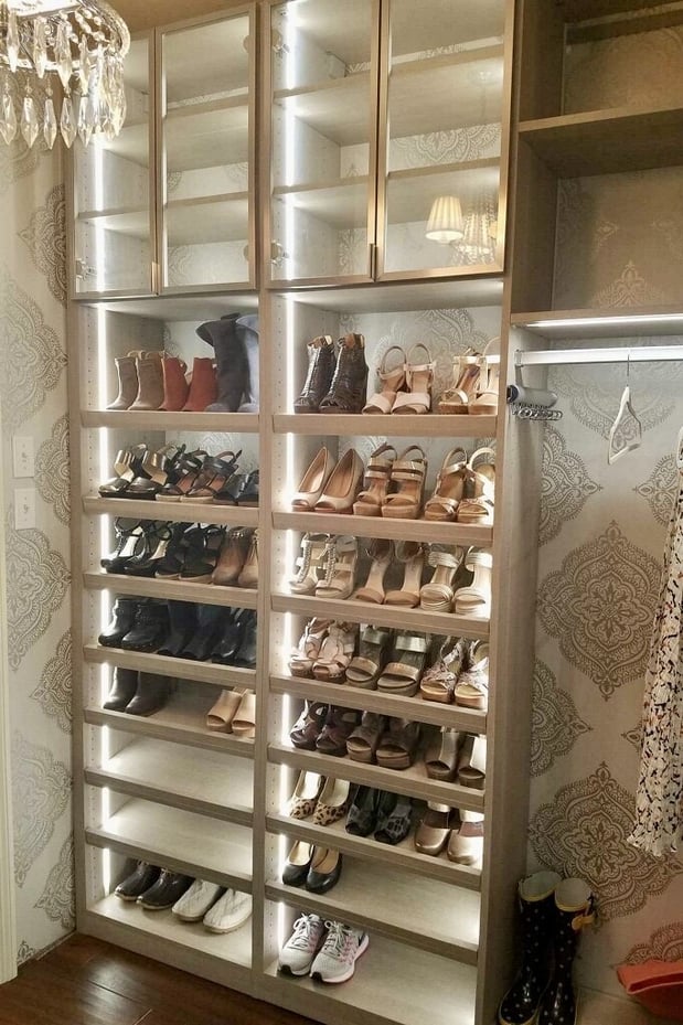 Custom closet shoe organization with drawer closet organizer California Closets  New Orleans & Gulf Coast Louisiana