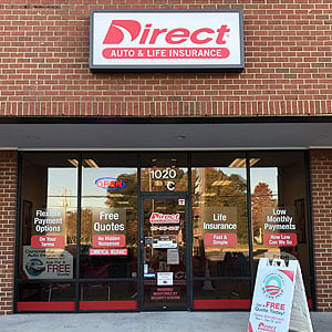 Front of Direct Auto store at 1020 Battlefield Boulevard North, Chesapeake