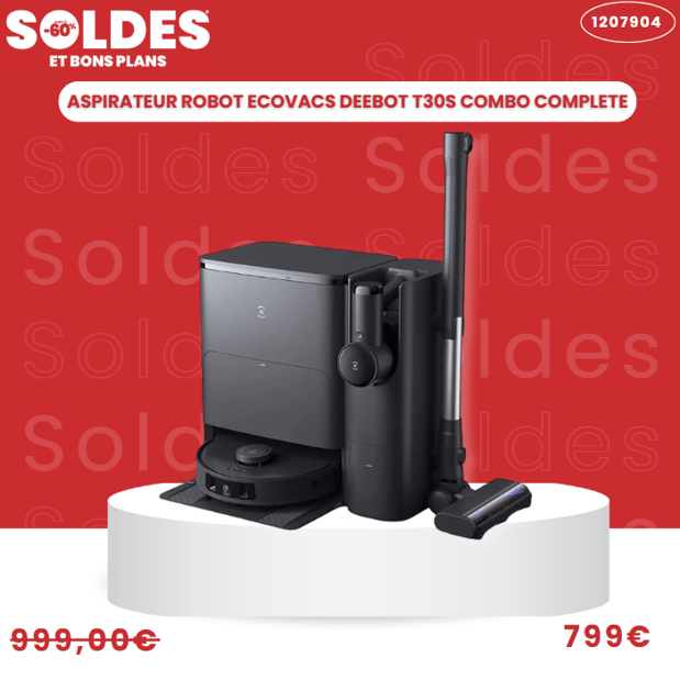 Aspirateur robot ECOVACS Deebot T30s Combo Complete
