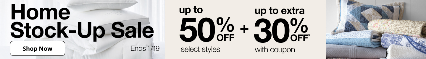 Save up to 50% off during JCPenney's Home Stock Up Sale!