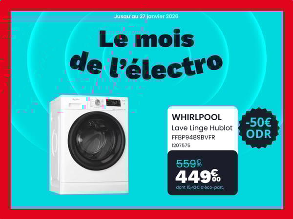 Lave linge hublot WHIRLPOOL FFBP9489BVFR
