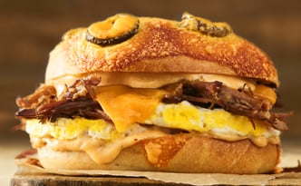Texas Brisket Egg Breakfast Sandwich​