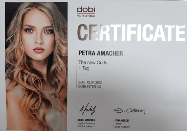 Zertifikat Petra Amacher