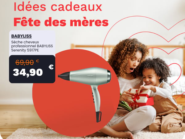 Sèche cheveux professionnel BABYLISS Serenity 5917PE