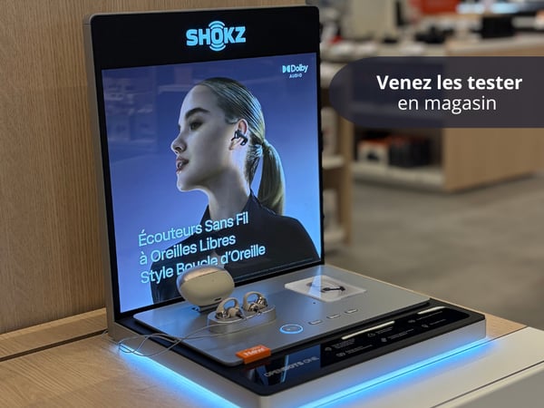 Ecouteur SHOKZ OpenDots One – Gris.