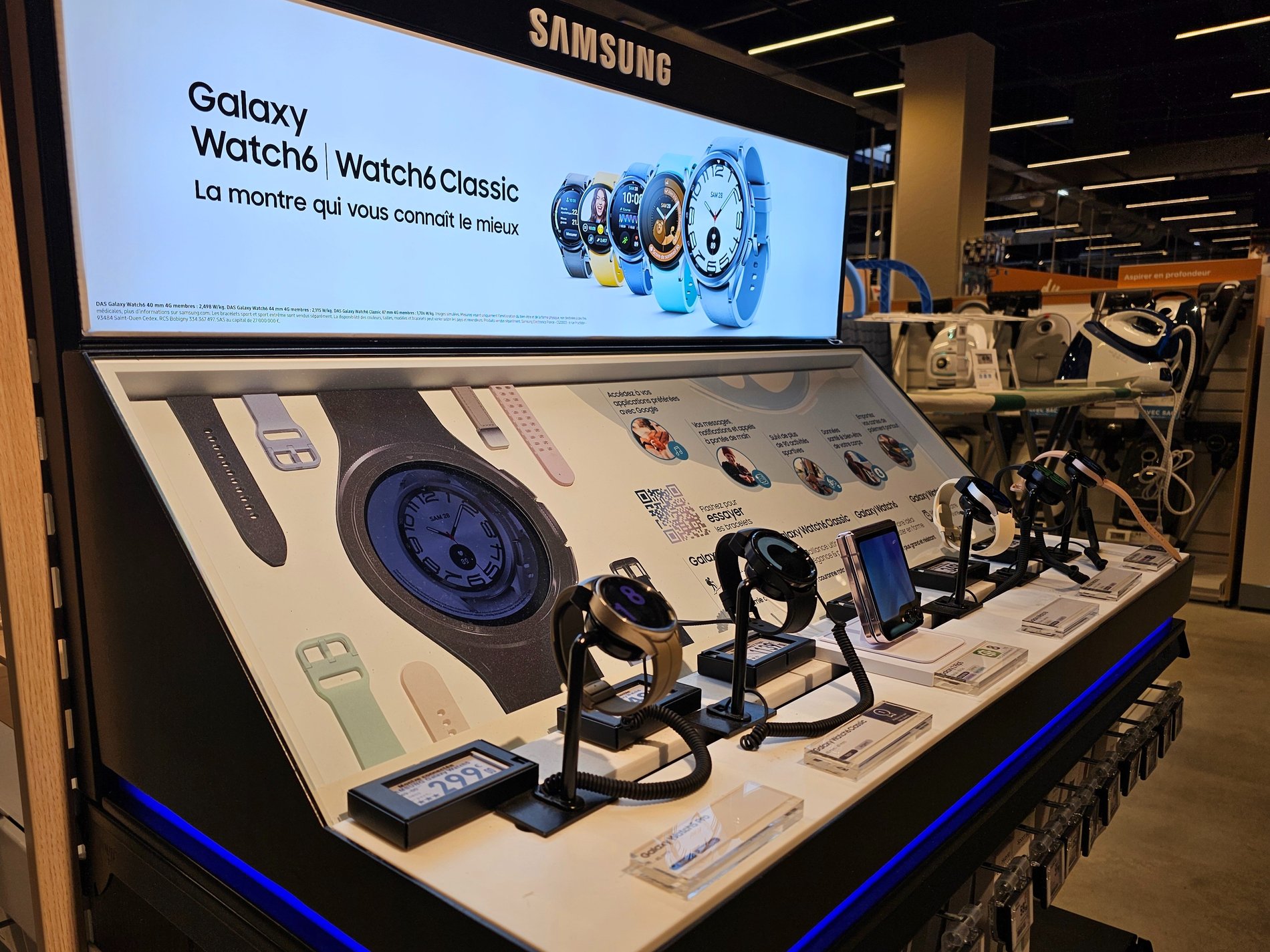 montre connectée Samsung Galaxy watch4 watch5 watch6 classic Boulanger Tourville la rivière Rouen