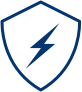 Shield symbol with bolt