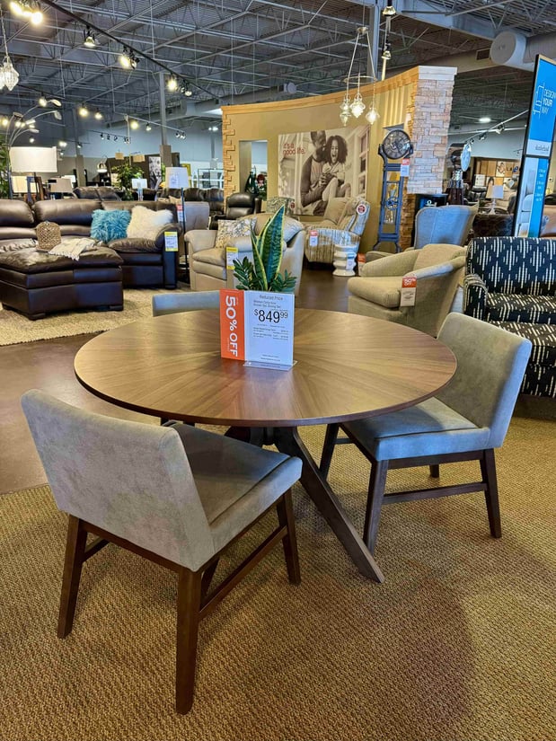 Rockford Slumberland Furniture round dining set